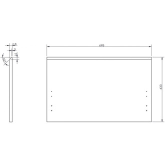 Drážkovaná přední strana Mexen Rivel pro korpus koupelnové skříňky 70 x 43,5 cm, matně šedá - 91A20-0700-470-1-62