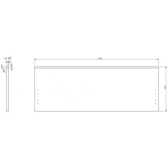 Drážkovaná přední strana Mexen Rivel pro korpus koupelnové skříňky 120 x 43,5 cm, dub - 91A20-1200-470-1-81