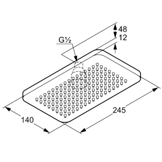 KLUDI A-QA 494020500 hlavová sprchová 140x245 mm