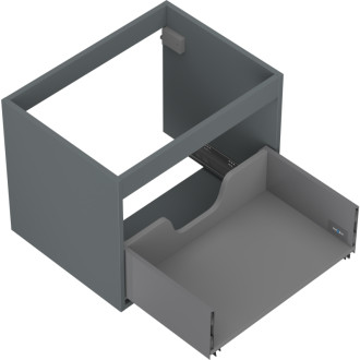 Korpus umyvadlové skříňky Mexen Box-A 60 cm, 1 zásuvka, matný grafit - 91AX0-0600-470-1-66
