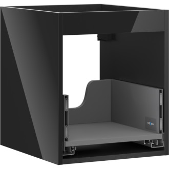 Korpus umyvadlové skříňky Mexen Box-A 40 cm, 1 zásuvka, černý lesk - 91AX0-0400-470-1-70