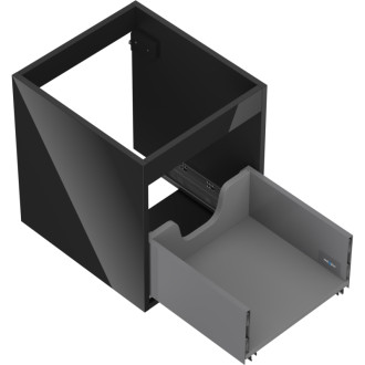 Korpus umyvadlové skříňky Mexen Box-A 40 cm, 1 zásuvka, černý lesk - 91AX0-0400-470-1-70