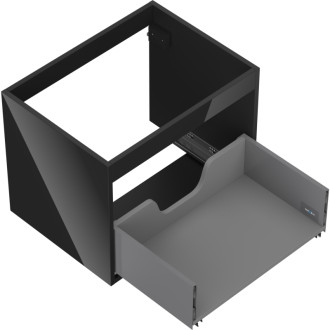 Korpus umyvadlové skříňky Mexen Box-A 60 cm, 1 zásuvka, černý lesk - 91AX0-0600-470-1-70