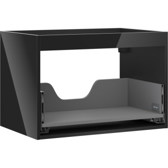 Korpus umyvadlové skříňky Mexen Box-A 70 cm, 1 zásuvka, černý lesk - 91AX0-0700-470-1-70