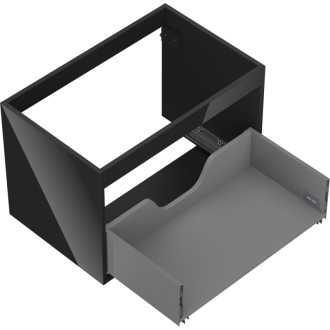 Korpus umyvadlové skříňky Mexen Box-A 70 cm, 1 zásuvka, černý lesk - 91AX0-0700-470-1-70