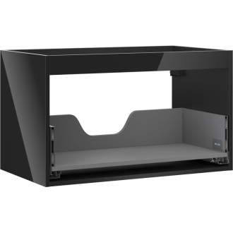 Korpus umyvadlové skříňky Mexen Box-A 80 cm, 1 zásuvka, černý lesk - 91AX0-0800-470-1-70