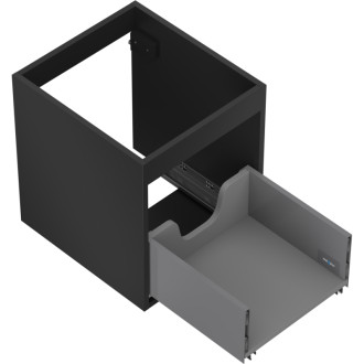 Korpus umyvadlové skříňky Mexen Box-A 40 cm, 1 zásuvka, matná černá - 91AX0-0400-470-1-71