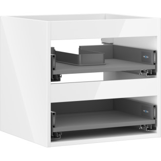 Korpus umyvadlové skříňky Mexen Box-A 50 cm, 2 zásuvky, bílý lesk - 91AX0-0500-470-2-00