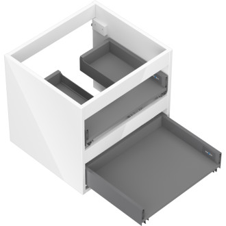 Korpus umyvadlové skříňky Mexen Box-A 50 cm, 2 zásuvky, bílý lesk - 91AX0-0500-470-2-00