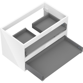 Korpus umyvadlové skříňky Mexen Box-A 80 cm, 2 zásuvky, bílý lesk - 91AX0-0800-470-2-00