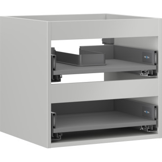 Korpus umyvadlové skříňky Mexen Box-A 50 cm, 2 zásuvky, matně šedá - 91AX0-0500-470-2-62