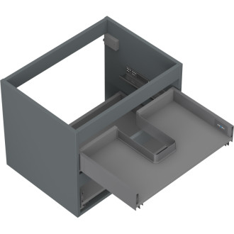 Korpus umyvadlové skříňky Mexen Box-A 60 cm, 2 zásuvky, matný grafit - 91AX0-0600-470-2-66