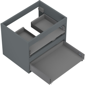 Korpus umyvadlové skříňky Mexen Box-A 60 cm, 2 zásuvky, matný grafit - 91AX0-0600-470-2-66