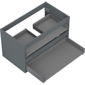 Korpus umyvadlové skříňky Mexen Box-A 80 cm, 2 zásuvky, matný grafit - 91AX0-0800-470-2-66