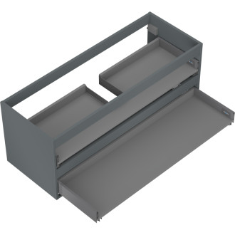 Korpus umyvadlové skříňky Mexen Box-A 120 cm, 2 zásuvky, matný grafit - 91AX0-1200-470-2-66