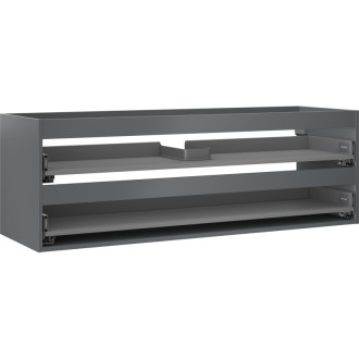 Korpus umyvadlové skříňky Mexen Box-A 140 cm, 2 zásuvky, matný grafit - 91AX0-1400-470-2-66