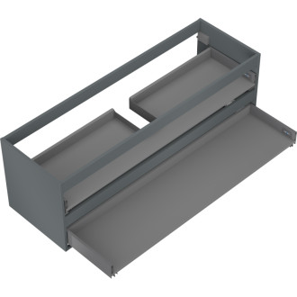 Korpus umyvadlové skříňky Mexen Box-A 140 cm, 2 zásuvky, matný grafit - 91AX0-1400-470-2-66