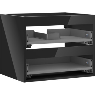 Korpus umyvadlové skříňky Mexen Box-A 60 cm, 2 zásuvky, černý lesk - 91AX0-0600-470-2-70