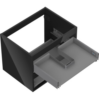 Korpus umyvadlové skříňky Mexen Box-A 60 cm, 2 zásuvky, černý lesk - 91AX0-0600-470-2-70