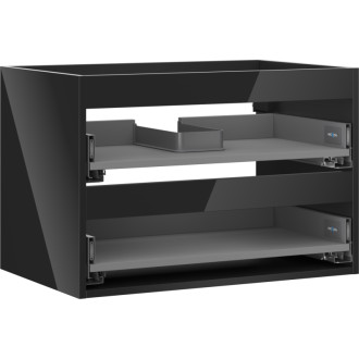 Korpus umyvadlové skříňky Mexen Box-A 70 cm, 2 zásuvky, černý lesk - 91AX0-0700-470-2-70