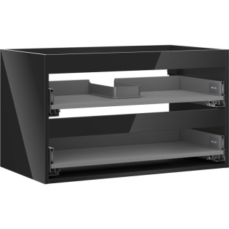 Korpus umyvadlové skříňky Mexen Box-A 80 cm, 2 zásuvky, černý lesk - 91AX0-0800-470-2-70
