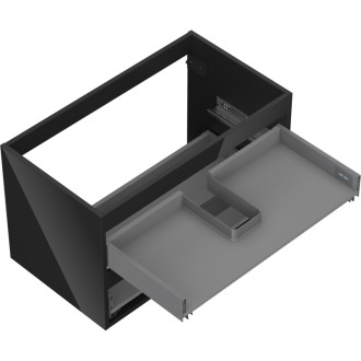 Korpus umyvadlové skříňky Mexen Box-A 80 cm, 2 zásuvky, černý lesk - 91AX0-0800-470-2-70