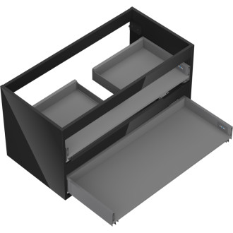 Korpus umyvadlové skříňky Mexen Box-A 90 cm, 2 zásuvky, černý lesk - 91AX0-0900-470-2-70