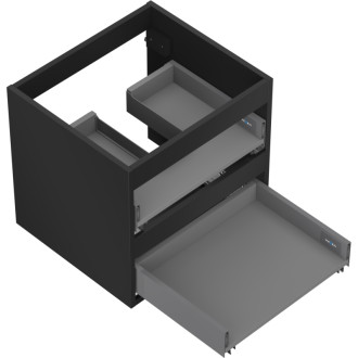 Korpus umyvadlové skříňky Mexen Box-A 50 cm, 2 zásuvky, matná černá - 91AX0-0500-470-2-71