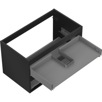 Korpus umyvadlové skříňky Mexen Box-A 80 cm, 2 zásuvky, matná černá - 91AX0-0800-470-2-71