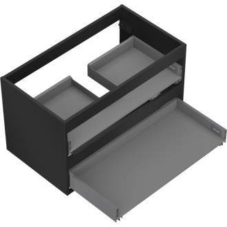 Korpus umyvadlové skříňky Mexen Box-A 80 cm, 2 zásuvky, matná černá - 91AX0-0800-470-2-71