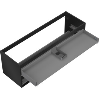 Korpus umyvadlové skříňky Mexen Box-A 140 cm, 2 zásuvky, matná černá - 91AX0-1400-470-2-71