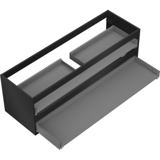 Korpus umyvadlové skříňky Mexen Box-A 140 cm, 2 zásuvky, matná černá - 91AX0-1400-470-2-71