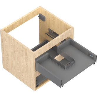 Korpus umyvadlové skříňky Mexen Box-A 50 cm, 2 zásuvky, dub - 91AX0-0500-470-2-81