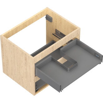 Korpus umyvadlové skříňky Mexen Box-A 60 cm, 2 zásuvky, dub - 91AX0-0600-470-2-81