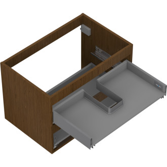 Korpus umyvadlové skříňky Mexen Box-A 70 cm, 2 zásuvky, ořech - 91AX0-0700-470-2-86