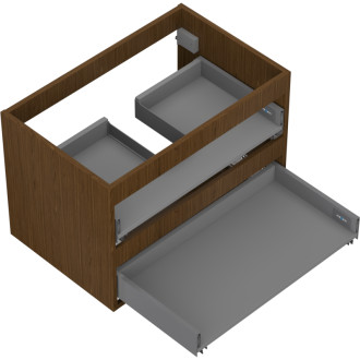 Korpus umyvadlové skříňky Mexen Box-A 70 cm, 2 zásuvky, ořech - 91AX0-0700-470-2-86