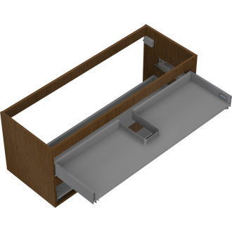 Korpus umyvadlové skříňky Mexen Box-A 120 cm, 2 zásuvky, ořech - 91AX0-1200-470-2-86