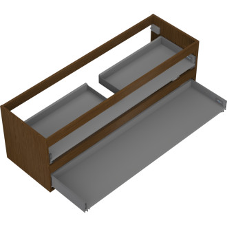 Korpus umyvadlové skříňky Mexen Box-A 140 cm, 2 zásuvky, ořech - 91AX0-1400-470-2-86