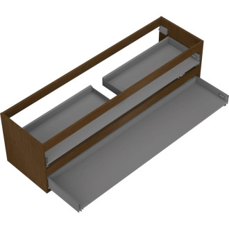 Korpus umyvadlové skříňky Mexen Box-A 160 cm, 2 zásuvky, ořech - 91AX0-1600-470-2-86
