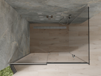 Mexen Omega výsuvný sprchový kout 100 x 90 cm, grafit, chrom - 825-100-090-01-40