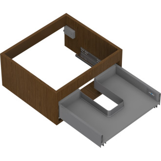 Korpus umyvadlové skříňky Mexen Box-A 50 cm, 1 zásuvka, ořech - 91AX0-0500-235-1-86