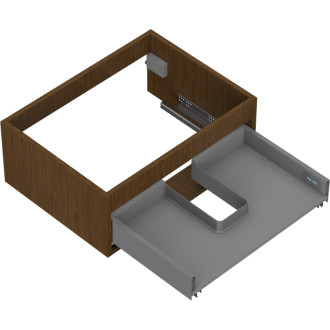 Korpus umyvadlové skříňky Mexen Box-A 60 cm, 1 zásuvka, ořech - 91AX0-0600-235-1-86