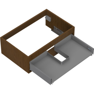 Korpus umyvadlové skříňky Mexen Box-A 70 cm, 1 zásuvka, ořech - 91AX0-0700-235-1-86