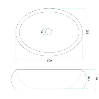 Umyvadlo na desku Mika Beige
