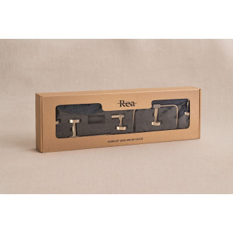 Rea Sada koupelnových doplňků GRID Brush Gold 4 díly REA-05010