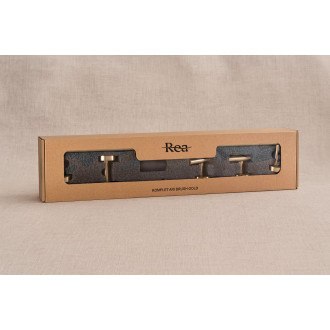 Rea Sada koupelnových doplňků  Ari Brush Gold 4 díly REA-05001