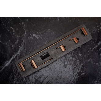 Rea Sada koupelnových doplňků Mati Brush Copper 4 díly REA-05004