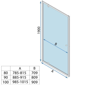 Rea Sprchové dveře Rea Primo Swing 80 Chrome REA-K2563