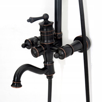 Rea Sprchový set s baterií Vintage Old Black REA-P2367