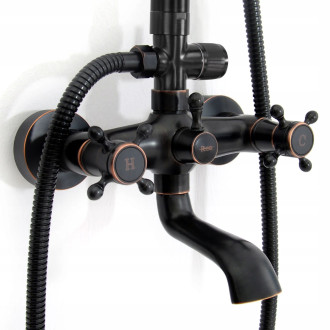 Rea Sprchový set s baterií Retro Old Black REA-P2366